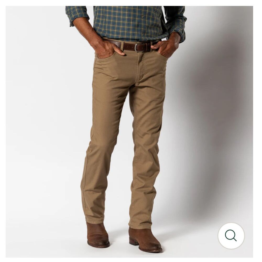 Duck Head Classic Fit Pinpoint Canvas Five-Pocket Khaki Pants 34 x 32 NWT